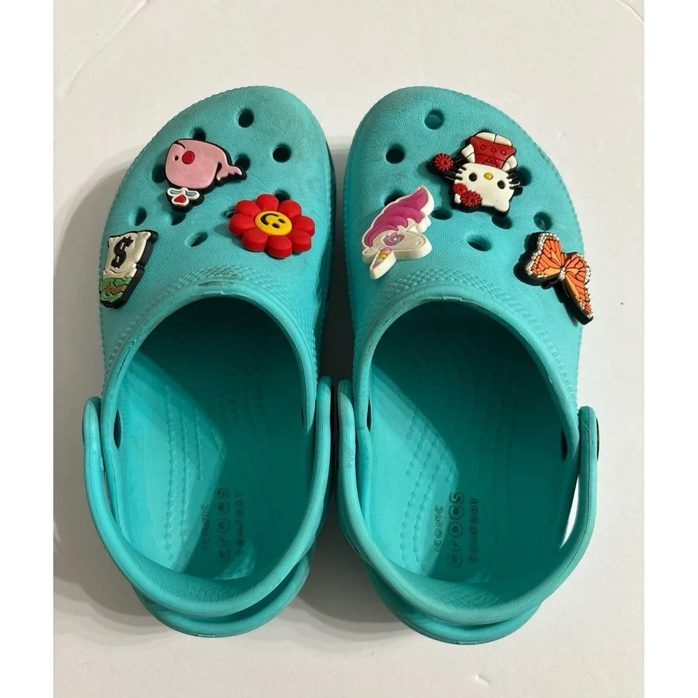 Crocs Blue with Charms (sz. 10 C)